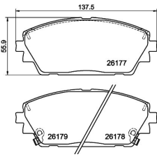 TEXTAR fékbetétkészlet, tárcsafék TEXTAR 2617701 autóalkatrész