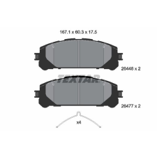 TEXTAR fékbetétkészlet, tárcsafék TEXTAR 2644801 autóalkatrész