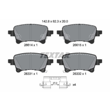 TEXTAR fékbetétkészlet, tárcsafék TEXTAR 2661401 autóalkatrész