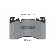 TEXTAR fékbetétkészlet, tárcsafék TEXTAR 2673001 autóalkatrész