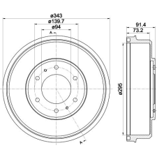 TEXTAR Fékdob TEXTAR 94035300 fékdob