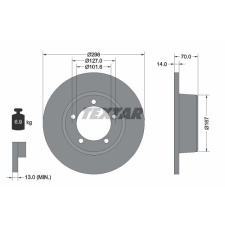 TEXTAR Féktárcsa TEXTAR 92040600 féktárcsa