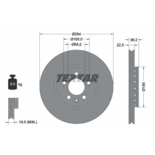 TEXTAR Féktárcsa TEXTAR 92103400 féktárcsa