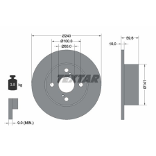 TEXTAR Féktárcsa TEXTAR 92136000 féktárcsa
