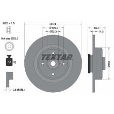 TEXTAR féktárcsa TEXTAR 92141403 féktárcsa