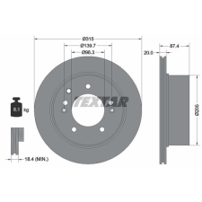 TEXTAR Féktárcsa TEXTAR 92147400 féktárcsa
