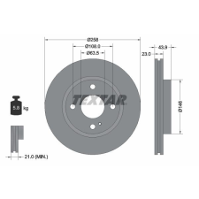 TEXTAR féktárcsa TEXTAR 92176005 féktárcsa