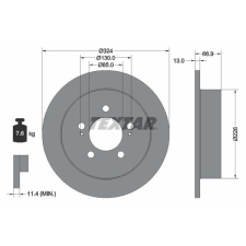 TEXTAR féktárcsa TEXTAR 92347403 féktárcsa