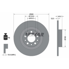 TEXTAR féktárcsa TEXTAR 92351003 féktárcsa