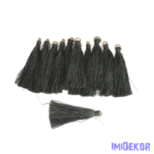  Textil bojt 6cm 12db/cs - Sötétszürke dekorációs kellék