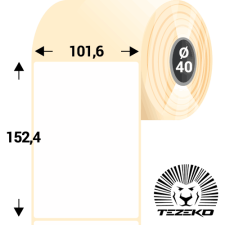 Tezeko 101,6 * 152,4 mm, öntapadós termál etikett címke (1200 címke/tekercs) etikett