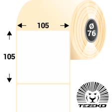 Tezeko 105 * 105 mm, öntapadós műanyag etikett címke (1500 címke/tekercs) etikett