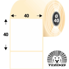 Tezeko 40*40 mm, öntapadós papír etikett címke (1000 címke/tekercs) etikett