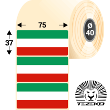 Tezeko Magyar Zászló etikett címke, 75 * 37 mm-es (1000 db/tekercs) dekoráció