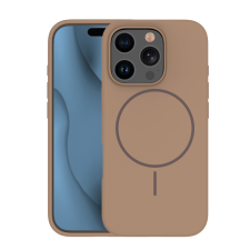 TFO Silicone Thin MagSafe-kompatibilis tok iPhone 15 Pro Max - barna tok és táska