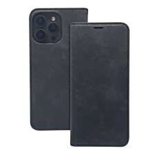 TFO Smart Suede könyvtok iPhone 16 Plus - fekete tok és táska