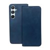 TFO Telefontok Samsung Galaxy S25 FE - Suede - kék mágneses szilikon keretes könyvtok ﻿