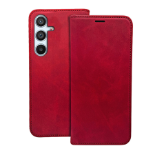 TFO Telefontok Samsung Galaxy S25 FE - Suede - piros mágneses szilikon keretes könyvtok ﻿ tok és táska