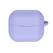 THD Szilikon védőtok Samsung Galaxy Buds3 Pro, Samsung Galaxy Buds3, Mályvaszínű, Hurokkal fülhallgató, fejhallgató tok