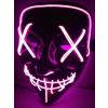  The Purge A bűn éjszakája LED világító halloween, farsangi maszk - LILA