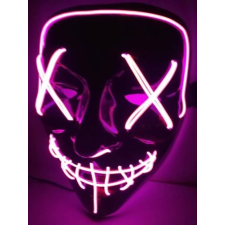  The Purge A bűn éjszakája LED világító halloween, farsangi maszk - LILA ajándéktárgy
