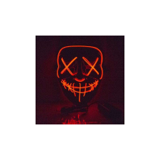 The Purge A bűn éjszakája LED világító halloween, farsangi maszk - PIROS jelmez
