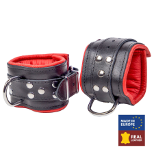 the red Bélelt bőr bokamandzsetta Fekete-piros bilincs, kötöző
