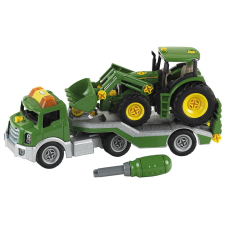 Theo Klein 3908 John Deere szállító traktorral (1:24) - Zöld (3908) autópálya és játékautó