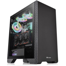  Thermaltake S300 TG táp nélküli ablakos MT Mini Tower számítógépház fekete számítógép ház