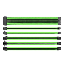 Thermaltake TtMod Sleeve moduláris tápkábel szett zöld-fekete (AC-034-CN1NAN-A1) (AC-034-CN1NAN-A1) kábel és adapter