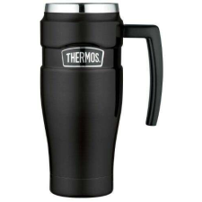 Thermos Duplafalú Termoszbögre Füllel - Travel Tumbler - Matt Black - 470 ml termosz