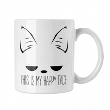 This is my happy face - Fehér Bögre bögrék, csészék