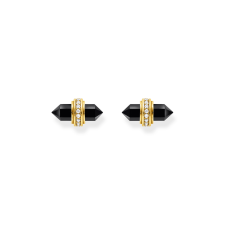 Thomas Sabo H2281-177-11 Gold stud earrings w. black onyx , fülbevaló