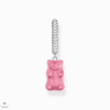 THOMAS SABO x HARIBO rózsaszín gumimaci kristályüveg fél pár fülbevaló - CR727-052-9