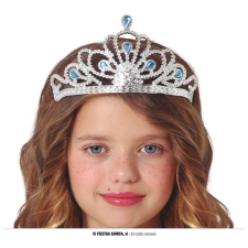 Tiara fejdísz kék kövekkel jelmez