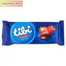  Tibi Étcsokoládé eperkrémmel töltött 90g 90 g csokoládé és édesség