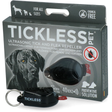 TickLess kutya macska nyakörvekre  ulrahangos riasztó  bolha kullancs ellen fekete akár 12 hónapos védelem bolha kullancs nyakörvek élősködő elleni készítmény kutyáknak