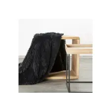  Tifany szőrme hatású takaró Fekete 150x200 cm lakástextília