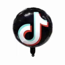Tik-tok mintás fólia lufi- 45cm party kellék