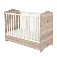 Timba Viki 60x120-as Zárt végű kiságy ágyneműtartóval - Krém-fűz lakástextília