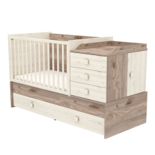 Timba Viki MultiKombi (70x120-as) - Krém-fűz kiságy, babaágy