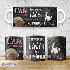 Time4Gift Szeretem a kávét és a kutyámat bögre bögrék, csészék