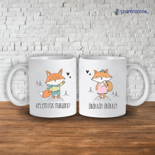 Time4Gift Velem Fox maradni? páros bögre (2db) bögrék, csészék