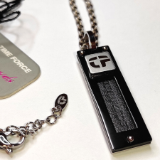  Time Force férfi nemesacél vésett medál lánccal, ajándékdobozzal nyaklánc