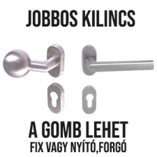 Tímea Kertkapu Jobbos Oválrozettás Rozsdamentes Inox PZ Gomb/Kilincs zár és alkatrészei
