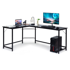 Timeless Office Sarokíróasztal, fekete íróasztal