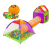 Timeless Tools Játszósátor alagúttal és 200db ajándék labdával #színes