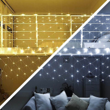 Timelesstools 128 LED-es hálós fényfüzér, 2 színben világítás
