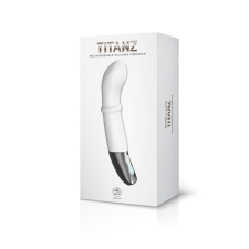 TITANZ 7" SILICONE RECHARGEABLE VIBRATOR IN IVORY WHITE vibrátorok