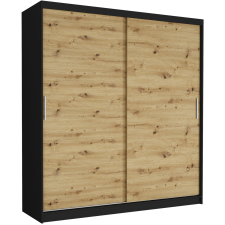  TIVARO VI. Gardróbszekrény 203x218x60 - fekete, artisan bútor